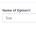 Give option name